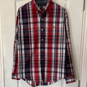 U.S. Polo Assn. Men's Red and Navy button down dress shirt, medium